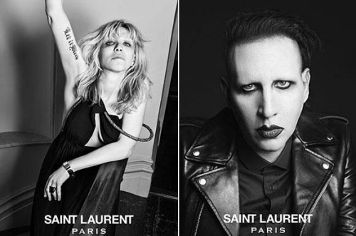 Courtney Love et Marylin Monson pour YSL (luxe-trash)