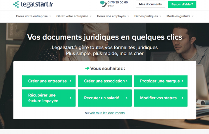 legalstart creation societe en ligne